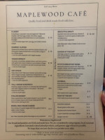 Maplewood Coffee Tea menu