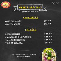 Plaza Azteca menu