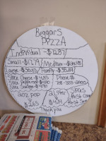 Beggars Pizza menu