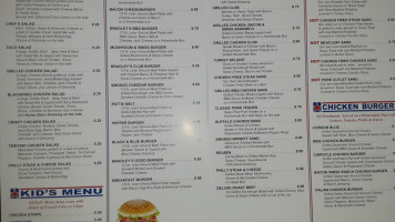 Bradley's Corner Cafe menu