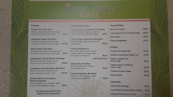 The Lemon Grass Cafe menu