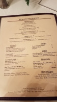 Ormond Manor menu