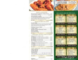 Milano's Pizza menu