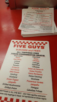 Five Guys menu