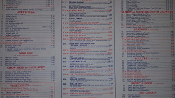 Eastern menu