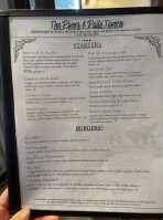 The Rivers And Rails Tavern menu