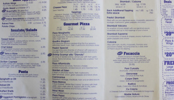 Presto! Pizza menu