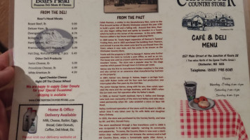 Chichester Country Store menu