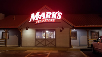 Mark's Feed Store -b-q outside