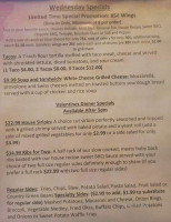 Tailgators Sports Grill menu