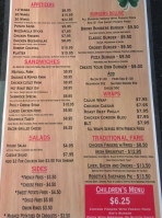 Shamrock Inn menu