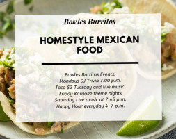 Bowles Burritos food