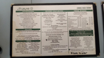 Libby Hill Seafood Restaurants menu