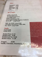 D&d Diner menu