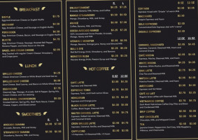 Nibbāna Café menu