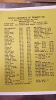 Santoro's Of Peabody menu