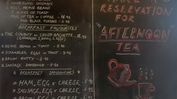 Kellie’s Cafe menu