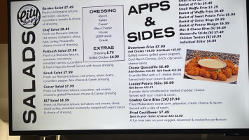 City Burger menu