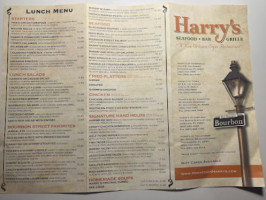 Harry's Seafood Bar Grille Restaurant menu