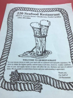 220 Seafood menu