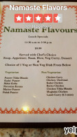 Namaste Flavours Canton menu