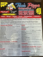 Tan's Pizza menu