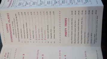 Moy Kong Express Inc menu