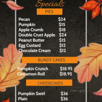 Sassy Cakes Bakery menu