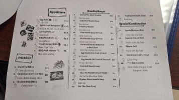 T&k Kitchen menu