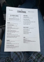 Cardinal menu