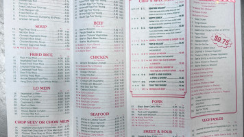 China Hut menu