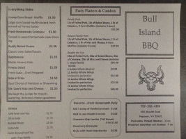 Bull Island Barbecue menu