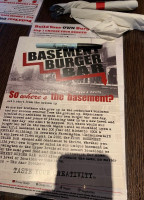 Basement Burger menu