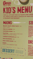 Chevys menu