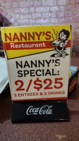 Nanny's menu