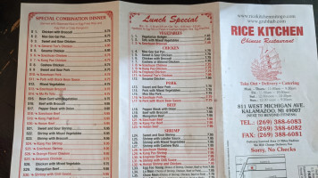 Rice Kitchen menu