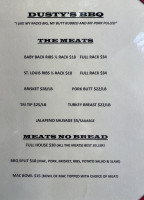 Dustys menu