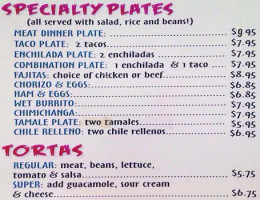 Chunky's Taqueria Grill menu