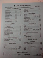 Deville Dairy Corner menu