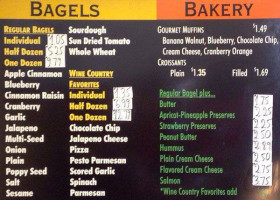 Sonoma Valley Bagel& Coffee By Rancho High School) menu