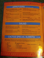 Cactus Cantina Grill menu