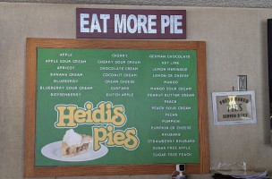 Heidi's Pies menu