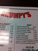 Grumpy's Pizza menu