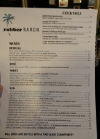 Robberbaron menu