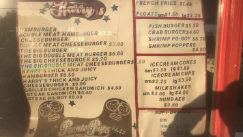 Harry's menu