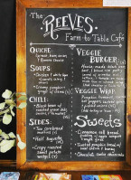 Reeves Theater Cafe menu