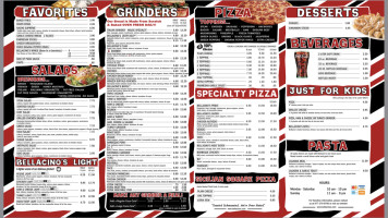 Bellacino's Pizza Grinders menu