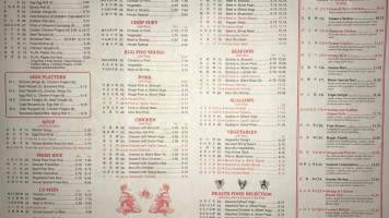 Asia Cafe menu