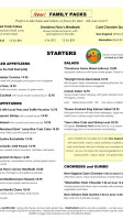 Sam's Chowder House menu