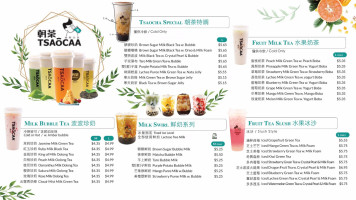 Tsaô Cha menu